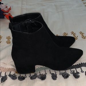 target pointed toe suede booties